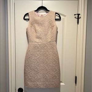 KATE SPADE  Size 4 - Amazing sheath dress with rose gold colored back zipper!